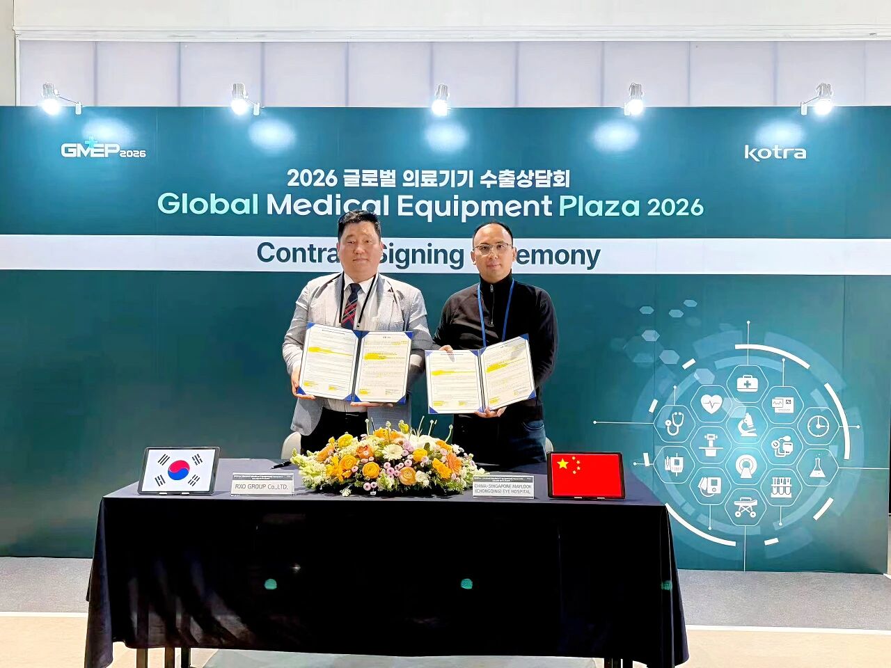 重磅签约| 中新美陆眼科×韩国RXO GROUP，AI赋能眼病筛查，跨境守护清晰视界